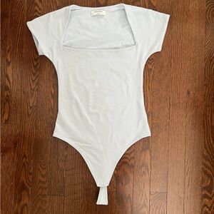 Babaton Light Blue Bodysuit: Aritzia
